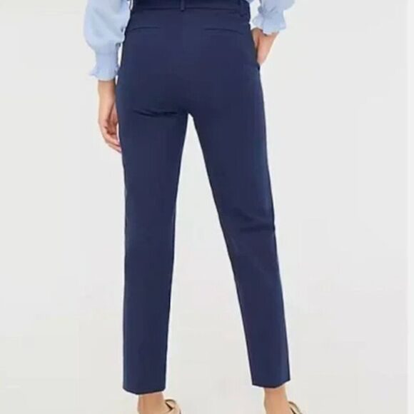 J. Crew Factory Kallie straight-leg pant Navy Blue size 2 NWOT - Picture 2 of 10